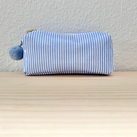 Mini-Necessaire blau/weiss gestreift