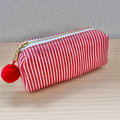 Mini-Necessaire rot/weiss gestreift