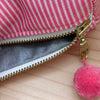 Mini-Necessaire pink/weiss gestreift