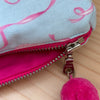 Mini-Necessaire hellblau/rosapink