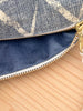 Necessaire blau/ecru gemustert